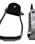 HILASON 3" Neck Western Aluminium Slanted Horse Stirrups Floral Engraved