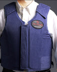 Equestrian Horse Riding Vest Safety Protective Hilason Denim Rough Stock