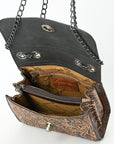 American Darling Small Crossbody Beautifully Hand Tooled Genuine Leather women bag western handbag purse