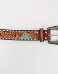 American Darling Beautifully Hand Tooled Genuine American Leather Belt Men and Women