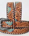 American Darling Beautifully Hand Tooled Genuine American Leather Belt Men and Women
