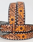 American Darling Beautifully Hand Tooled Genuine American Leather Belt Men and Women