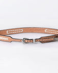 American Darling Hand tooled Hatband Genuine American Leather Western Adjustable Unisex