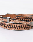 American Darling Hand tooled Hatband Genuine American Leather Western Adjustable Unisex