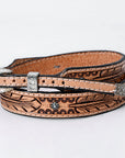 American Darling Hand tooled Hatband Genuine American Leather Western Adjustable Unisex