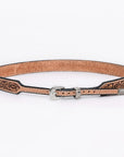 American Darling Hand tooled Hatband Genuine American Leather Western Adjustable Unisex