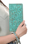 American Darling Clutch Beautifully Hand Tooled Genuine Leather women bag western handbag purse