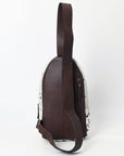 American Darling Sling Beautifully Hand Tooled Hair On Genuine Leather Women Bag Western Handbag Purse |