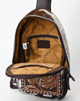 American Darling Sling Beautifully Hand Tooled Hair On Genuine Leather Women Bag Western Handbag Purse |