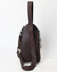 American Darling Sling Beautifully Hand Tooled Hair On Genuine Leather Women Bag Western Handbag Purse |