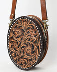 American Darling Canteen Beautifully Hand Tooled Genuine Leather women bag western handbag purse