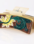 Beautifully Hand Tooled Women Ladies Hair Band Clip Clutcher