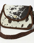 American Darling Adbgm457 Small Crossbody Hair-On Genuine Leather Women Bag Western Handbag Purse