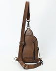 American Darling Sling Beautifully Hand Tooled Hair-On Genuine Leather women bag western handbag purse