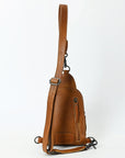 American Darling Sling Beautifully Hand Tooled Hair-On Genuine Leather women bag western handbag purse