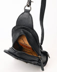 American Darling Sling Hair-On Crocodile embossed Genuine Leather women bag western handbag purse