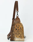 American Darling Sling Hair-On Crocodile embossed Genuine Leather women bag western handbag purse