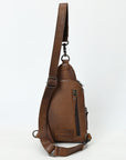 American Darling Sling Hair-On Crocodile embossed Genuine Leather women bag western handbag purse