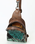 American Darling Sling Hair-On Crocodile embossed Genuine Leather women bag western handbag purse