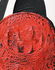 American Darling Sling Hair-On Crocodile embossed Genuine Leather women bag western handbag purse