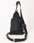 American Darling Sling Hair-On Crocodile embossed Genuine Leather women bag western handbag purse