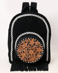 ADBG1546 Backpack Hand Tooled Genuine Western Suede Leather women bag
