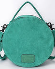 American Darling Canteen Genuine Suede Leather Women Bag Western Handbag Purse