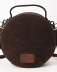 American Darling Canteen Genuine Suede Leather Women Bag Western Handbag Purse