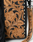 American Darling Tote Beautifully Hand Tooled Hair-On Genuine Leather women bag western handbag purse