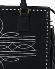 American Darling Tote Genuine Suede Leather Women Bag Western Handbag Purse