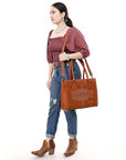 American Darling Tote Genuine Suede Leather Women Bag Western Handbag Purse
