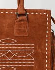 American Darling Tote Genuine Suede Leather Women Bag Western Handbag Purse