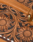 American Darling Jewelry Case Hand Tooled Hair On Genuine Leather Women Bag Western Handbag Purse |