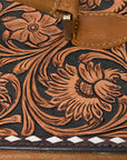 American Darling Jewelry Case Hand Tooled Hair On Genuine Leather Women Bag Western Handbag Purse |