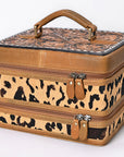 American Darling Jewelry Case Hand Tooled Hair On Genuine Leather Women Bag Western Handbag Purse |