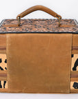American Darling Jewelry Case Hand Tooled Hair On Genuine Leather Women Bag Western Handbag Purse |