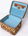 American Darling Jewelry Case Hand Tooled Hair On Genuine Leather Women Bag Western Handbag Purse |