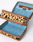 American Darling Jewelry Case Hand Tooled Hair On Genuine Leather Women Bag Western Handbag Purse |