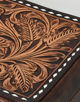 American Darling Jewelry Case Hand Tooled Genuine Leather Women Bag Western Handbag Purse