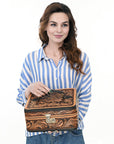 American Darling Adbga611 Jewelry Case Hand Tooled Genuine Leather Women Bag Western Handbag Purse