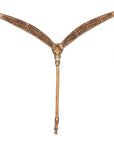 BAR H EQUINE Western Handtooled Leather Horse Headstall & Breast Collar Set