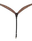 BAR H EQUINE Western Handtooled Leather Horse Headstall & Breast Collar Set