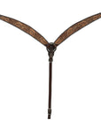 BAR H EQUINE Western Handtooled Leather Horse Headstall & Breast Collar Set