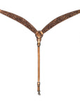 BAR H EQUINE Western Handtooled Leather Horse Headstall & Breast Collar Set