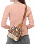 American Darling Adbga612 Sling Hand Tooled Genuine Leather Women Bag Western Handbag Purse