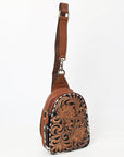 American Darling Sling Beautifully Hand Tooled Genuine Leather women bag western handbag purse