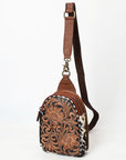 American Darling Sling Beautifully Hand Tooled Genuine Leather women bag western handbag purse