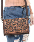 American Darling Crossbody Hand Tooled Genuine Leather Women Bag Western Handbag Purse