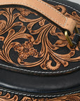 American Darling Adbga615 Jewelry Case Hand Tooled Genuine Leather Women Bag Western Handbag Purse
