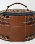 American Darling Adbga615 Jewelry Case Hand Tooled Genuine Leather Women Bag Western Handbag Purse